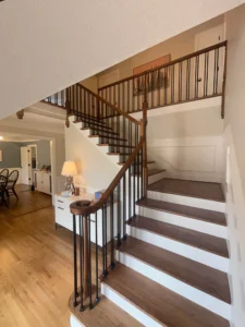 Home stairway installation by American Pointer handyman in Greenville