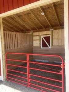 Wooden barn build in progress by handyman team in Upstate South Carolina